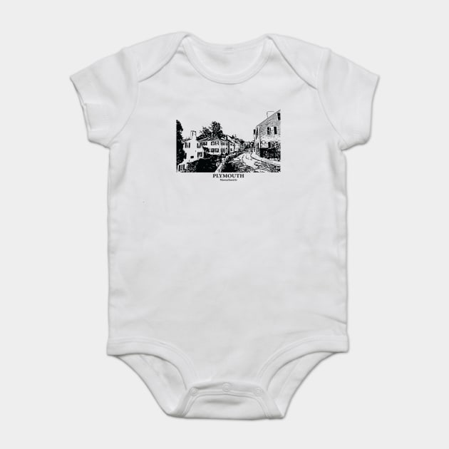 Plymouth - Massachusetts Baby Bodysuit by Lakeric